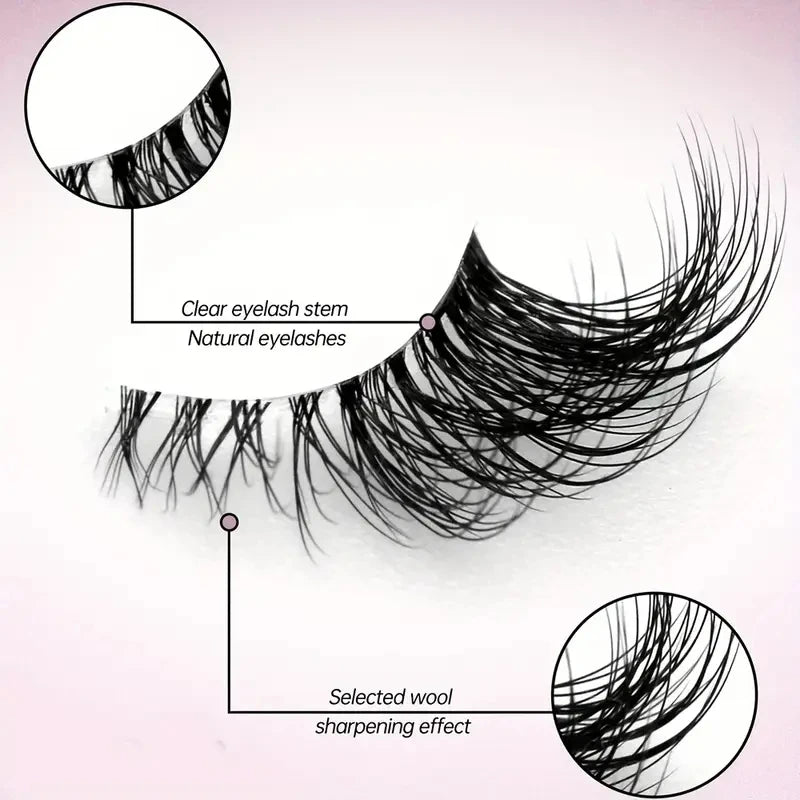 Natural Cat Eye Half Lashes – Soft & Wispy
