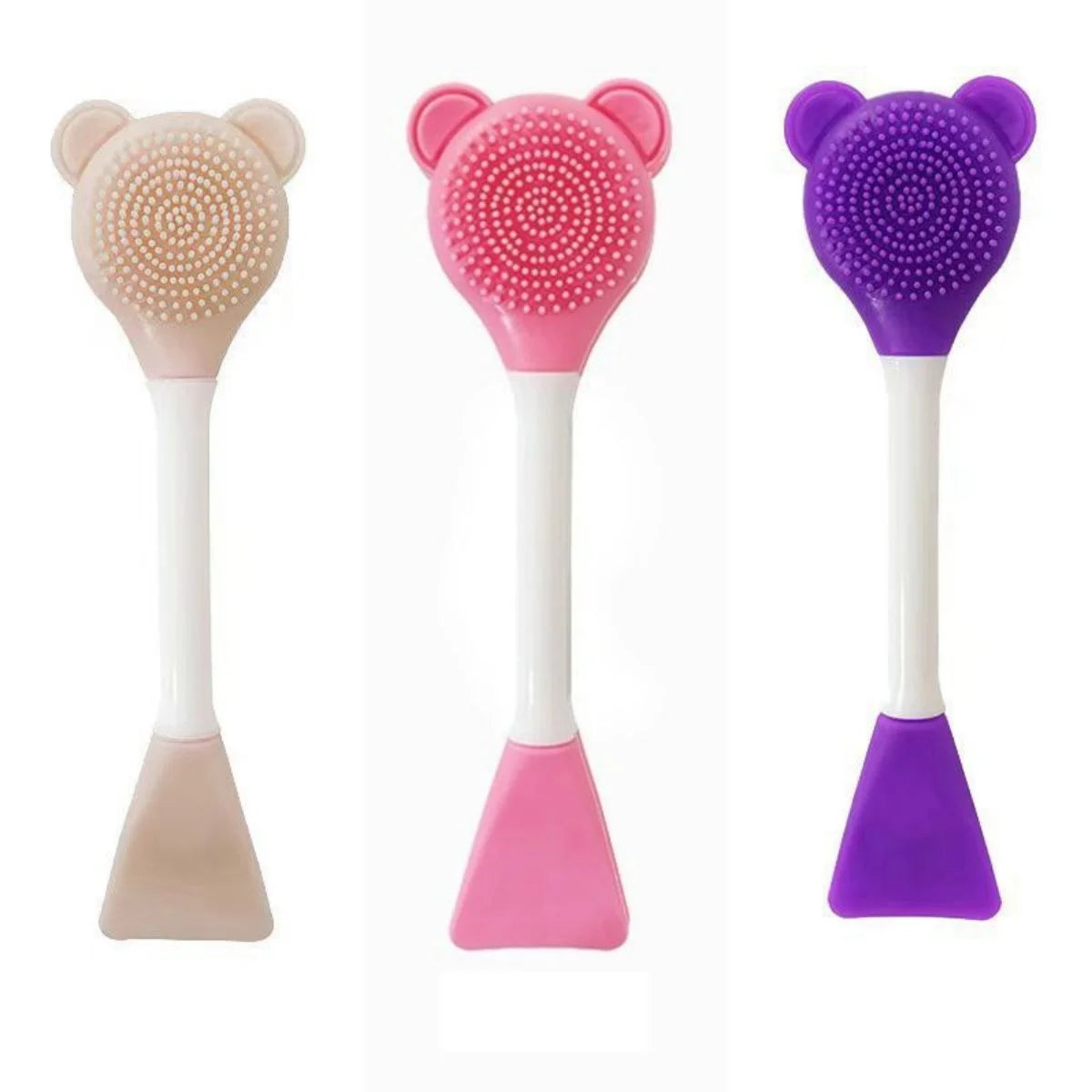 Facial Mask Brush – Double-Ended Silicone & Soft Bristles