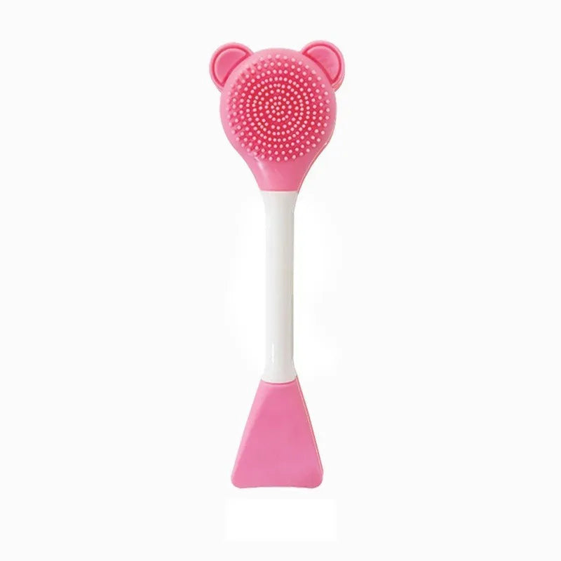 Facial Mask Brush – Double-Ended Silicone & Soft Bristles