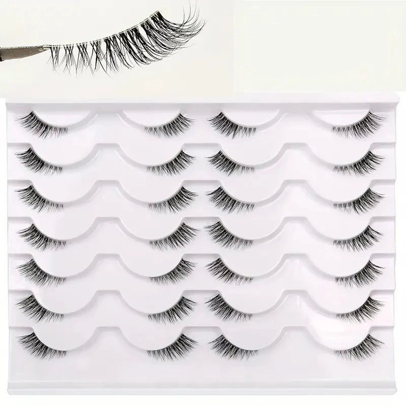 Natural Cat Eye Half Lashes – Soft & Wispy