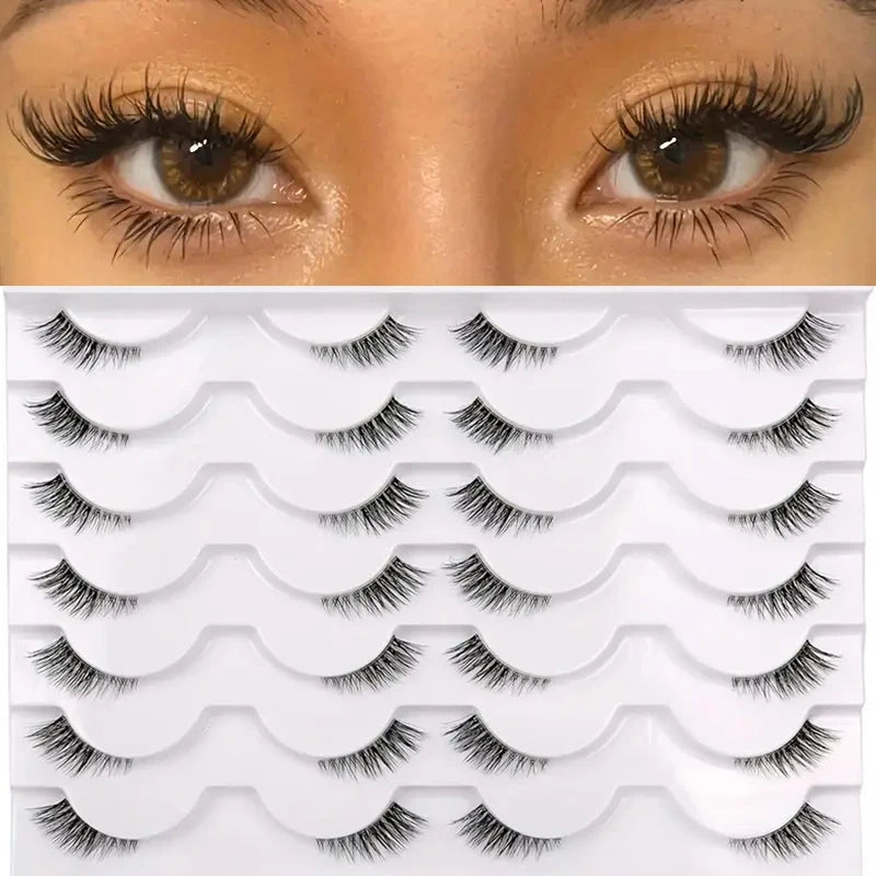 Natural Cat Eye Half Lashes – Soft & Wispy