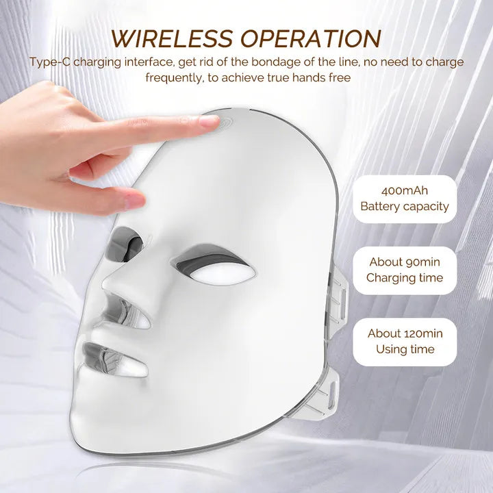 Face Mask Wireless LED Mask 7 Color LED