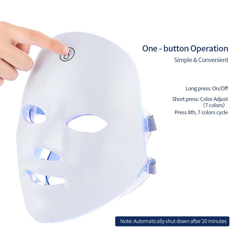 Face Mask Wireless LED Mask 7 Color LED