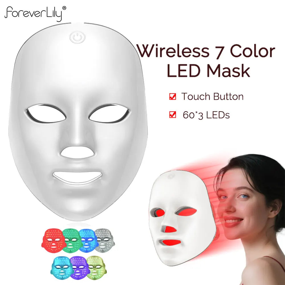 Face Mask Wireless LED Mask 7 Color LED