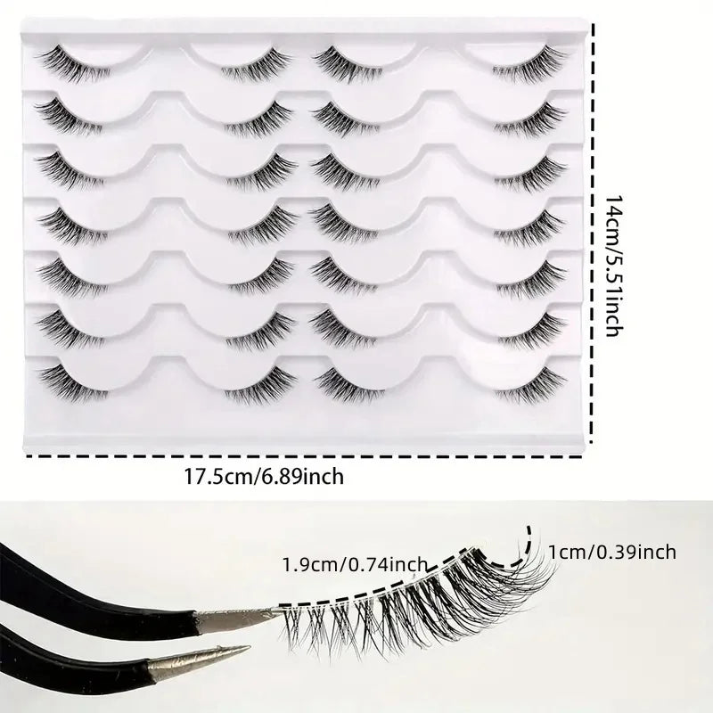 Natural Cat Eye Half Lashes – Soft & Wispy