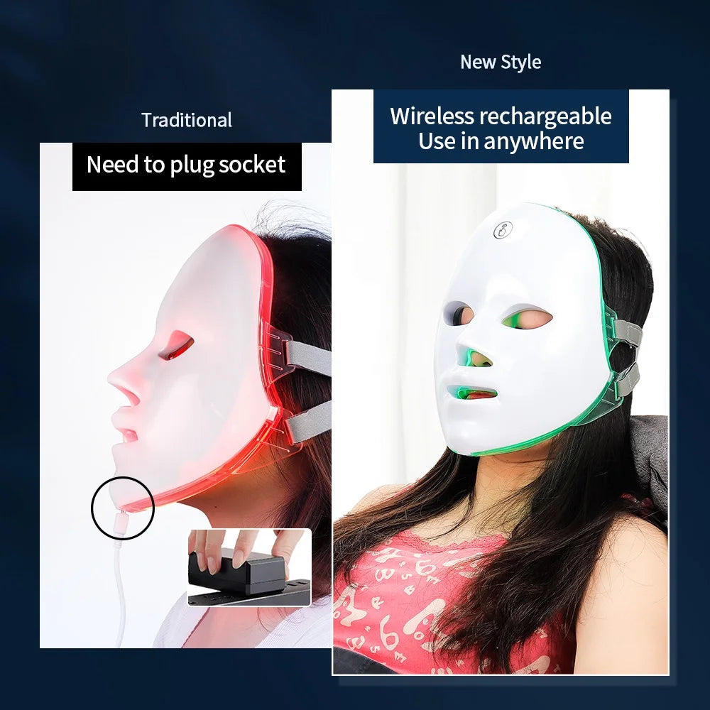 Face Mask Wireless LED Mask 7 Color LED