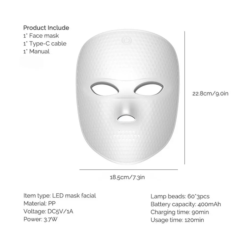 Face Mask Wireless LED Mask 7 Color LED