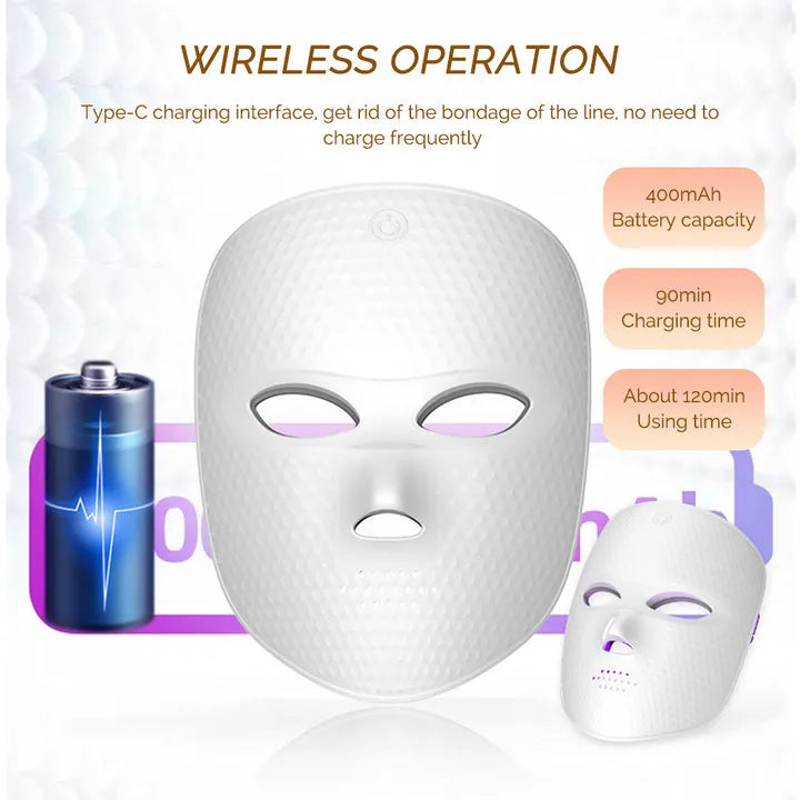 Face Mask Wireless LED Mask 7 Color LED