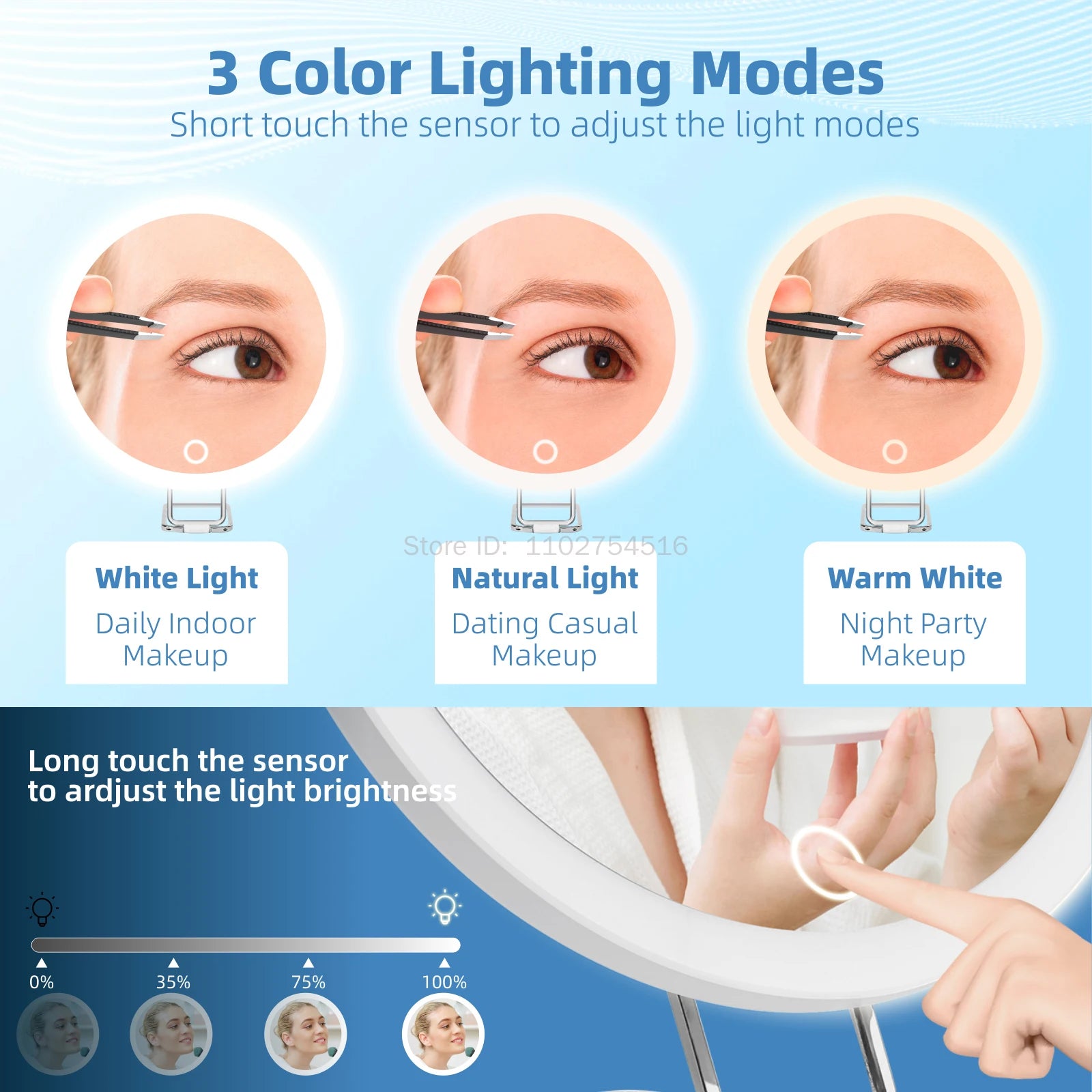 Portable LED Makeup Mirror