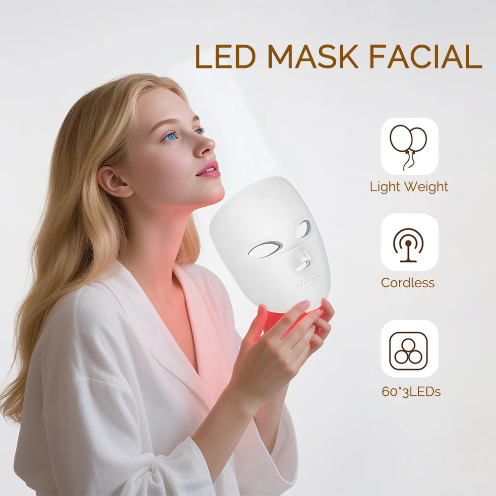 Face Mask Wireless LED Mask 7 Color LED