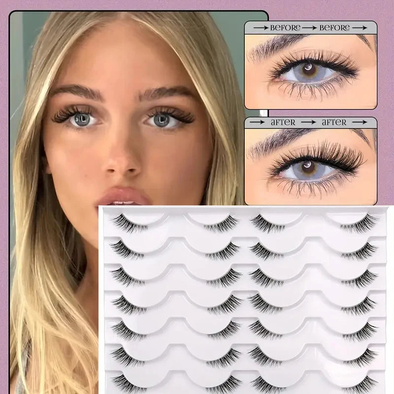 Natural Cat Eye Half Lashes – Soft & Wispy